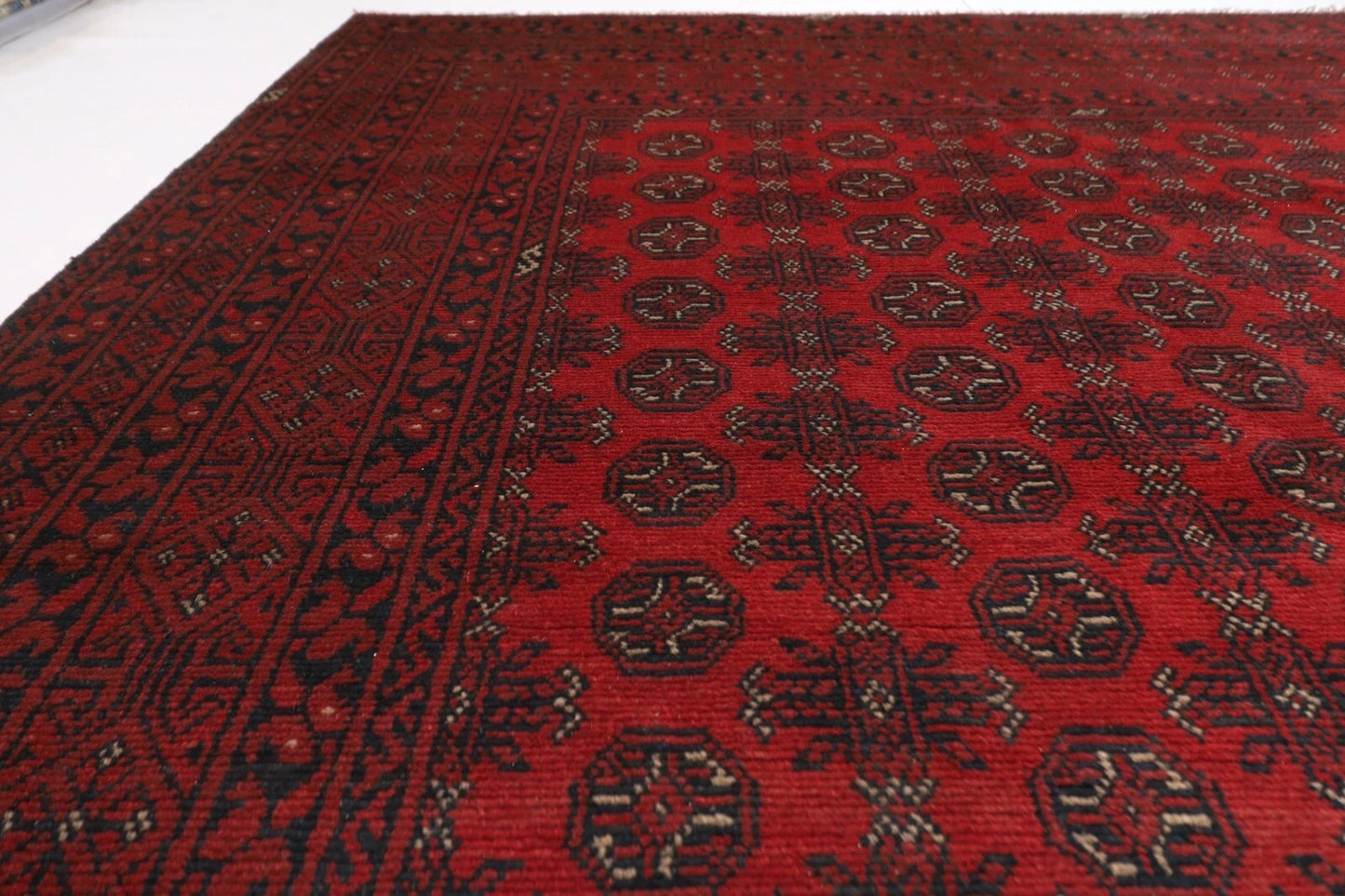 299 x 373 cm | Bokhara Afghan Tribal Hand Knotted Carpet