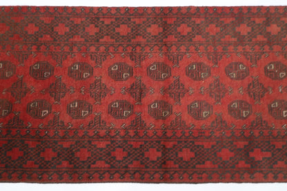 75 x 280 cm | Bokhara Afghan Tribal Hand Knotted Wool Runner