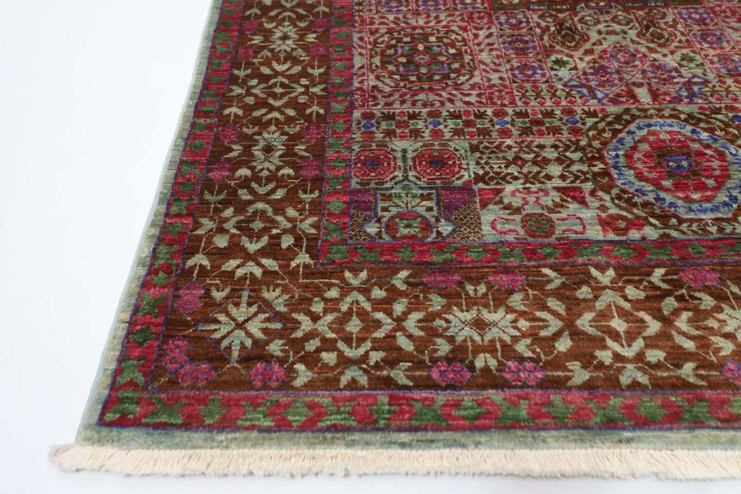 129 x 183 cm | Mamluk Afghan Tribal Hand Knotted Veg Dye Wool carpet