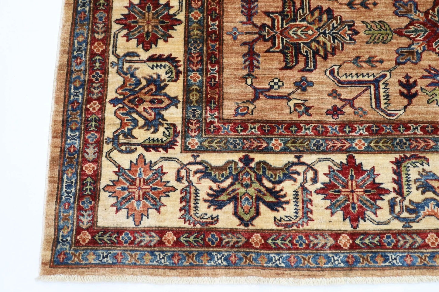 176 x 276 cm |  Kazak Gold Afghan Tribal Hand Knotted Veg Dye Wool carpet