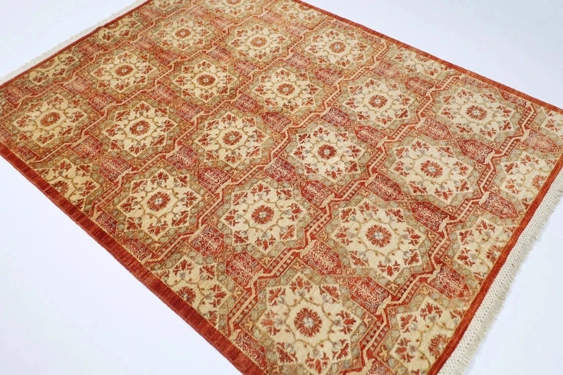 159 x 214 cm | Ziegler Tribal Hand Knotted Veg Dye Wool Carpet