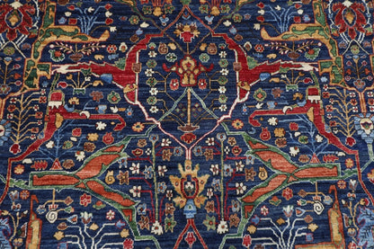 270 x 361 cm | beautiful navy bidjar Area Rug Afghan Hand Knotted Carpet