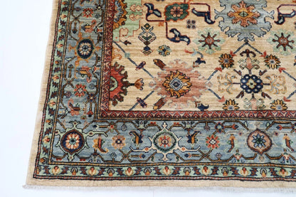 180 x 263 cm |  Aryana Beige Afghan Tribal Hand Knotted Veg Dye Wool carpet