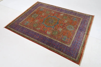 156 x 200 cm | Mamluk Afghan Tribal Hand Knotted Veg Dye Wool Carpet