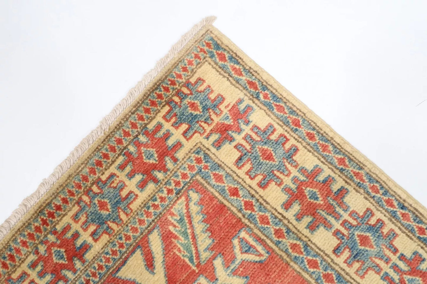 115 x 180 cm | Kazak Afghan Tribal Hand Knotted Veg Dye Wool carpet