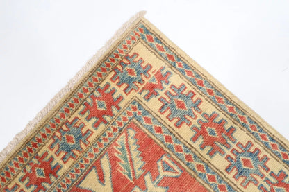 115 x 180 cm | Kazak Afghan Tribal Hand Knotted Veg Dye Wool carpet