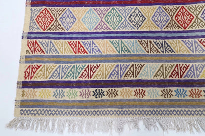 195 x 299 cm | Flat weaved Afghan Tribal Hand Knotted Carpet