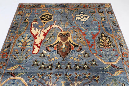 186 x 274 cm | Bidjar Gray Afghan Tribal Hand Knotted Veg Dye Wool carpet