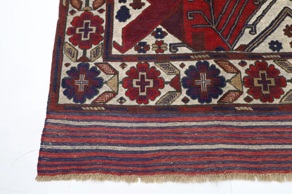120 x 180 cm | Afghan Tribal Hand Knotted Veg Dye Wool carpet
