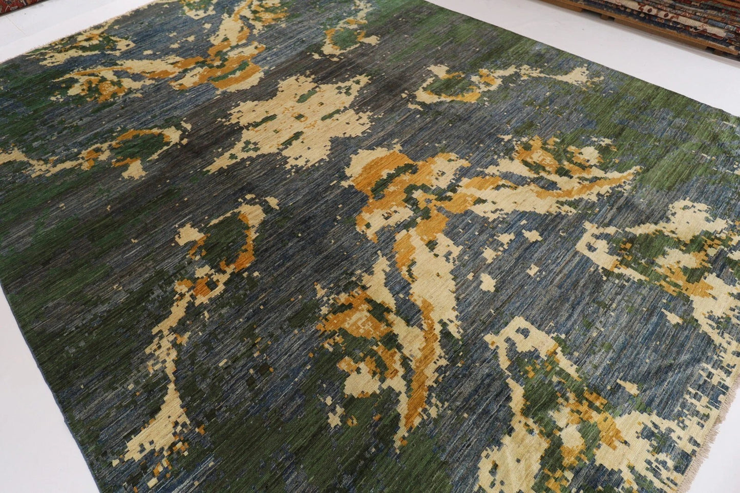 298 x 412 cm | Abstract Afghan Tribal Hand Knotted Carpet