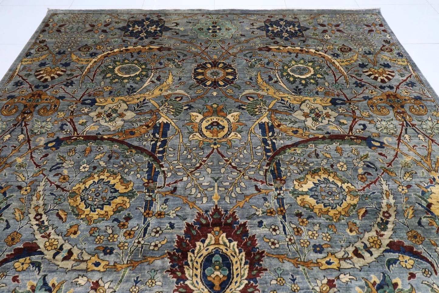 270 x 367 cm | Sickle Leaf Afghan Tribal Hand Knotted Carpet