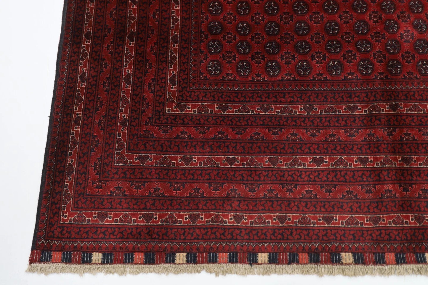194 x 298 cm | Bokhara Afghan Tribal Hand Knotted Carpet