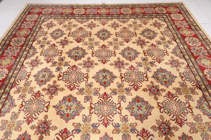 305 x 424 cm | Yakkish Beige Afghan Tribal Hand Knotted Carpet