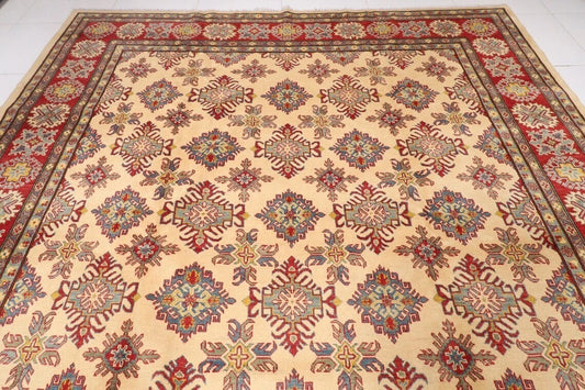 305 x 424 cm | Yakkish Beige Afghan Tribal Hand Knotted Carpet
