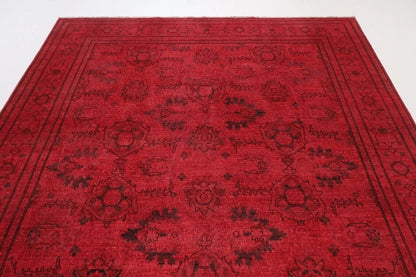 235 x 285 cm | Over Dyed Afghan Tribal Hand Knotted Carpet