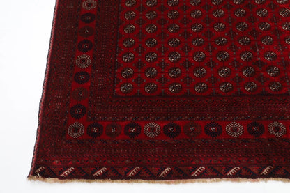 208 x 252 cm | Fine Mori Bokhara Afghan Tribal Hand Knotted Carpet