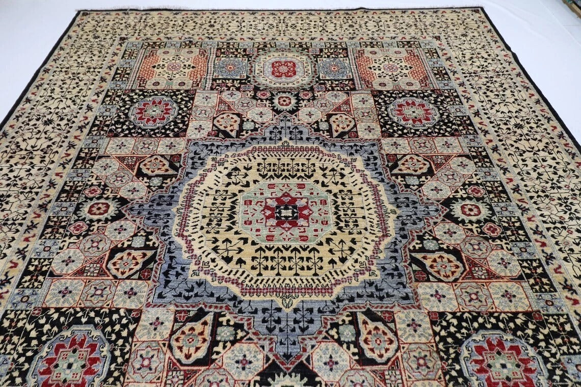 276 x 371 cm | Mamluk Afghan Hand Knotted Carpet