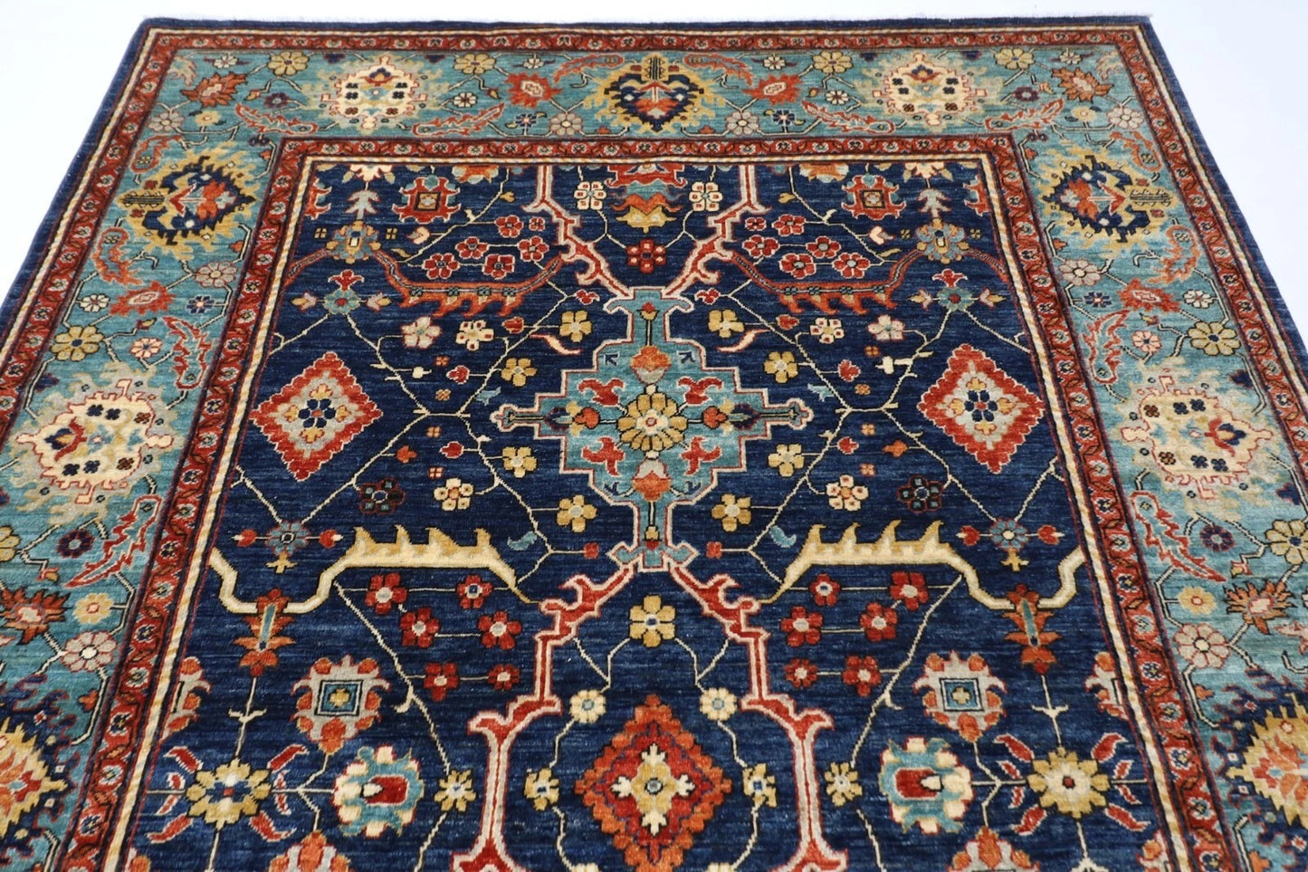203 x 298 cm | Bidjar Afghan Tribal Hand Knotted Carpet
