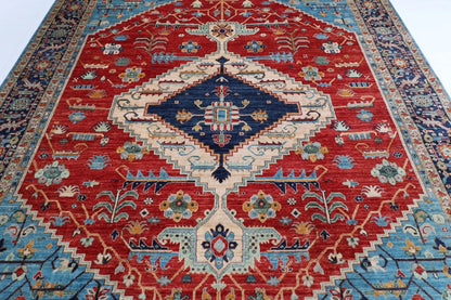 277 x 363 cm | Serapi Afghan Tribal Hand Knotted Carpet