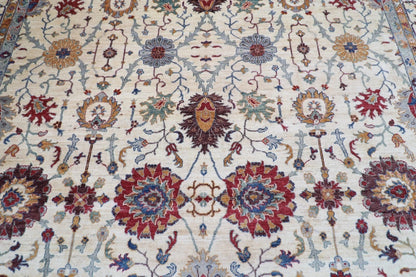 305 x 423 cm | Aryana Beige Afghan Hand Knotted Carpet