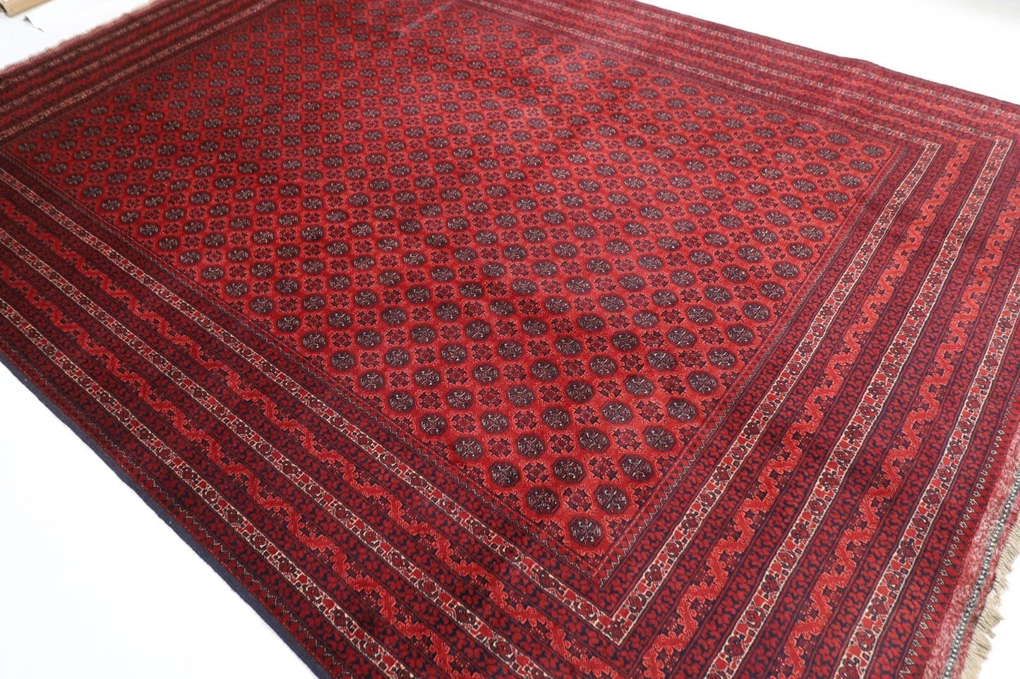254 x 354 cm | Mori Bokhara Afghan Tribal Hand Knotted Carpet