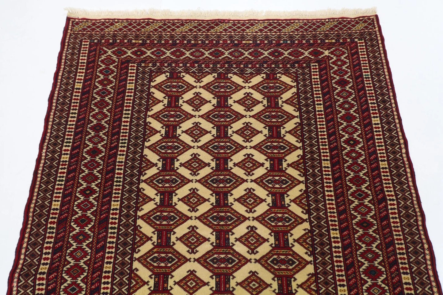 122 x 173 cm | Afghan Tribal Hand Knotted Veg Dye Wool carpet
