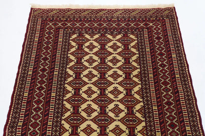 122 x 173 cm | Afghan Tribal Hand Knotted Veg Dye Wool carpet