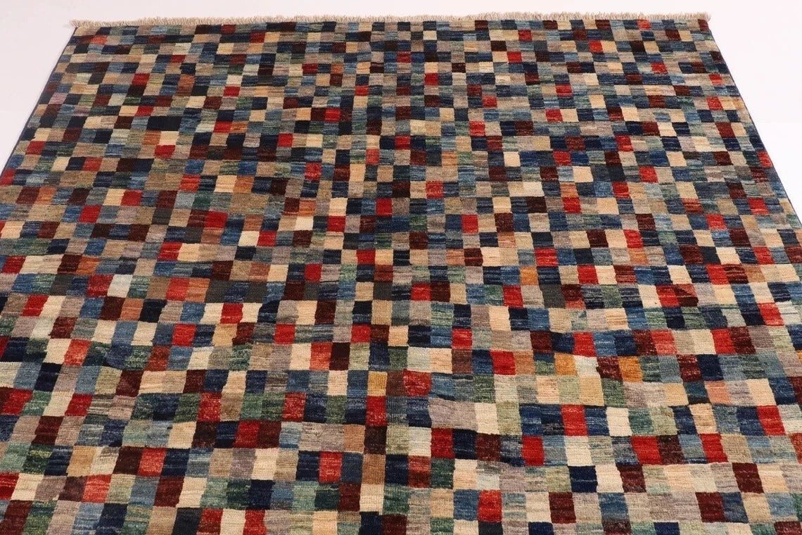 149 x 204 cm | Gabbeh Afghan Tribal Hand Knotted Veg Dye Wool Carpet