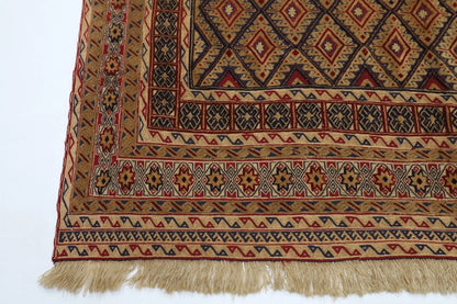 149 x 164 cm | Accent Afghan Tribal Hand Knotted Veg Dye Wool carpet