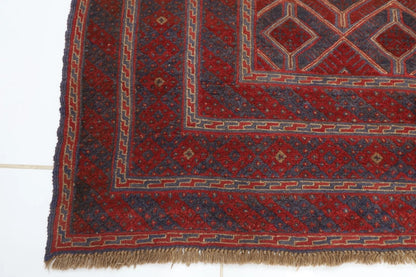 155 x 171 cm | Accent Afghan Tribal Hand Knotted Veg Dye Wool Carpet
