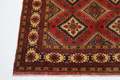 155 x 212 cm | Tribal Hand Knotted Veg Dye Wool Carpet
