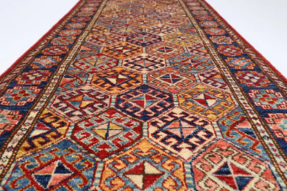 80 x 268 cm | Shawl Afghan Tribal Hand Knotted Wool Runner