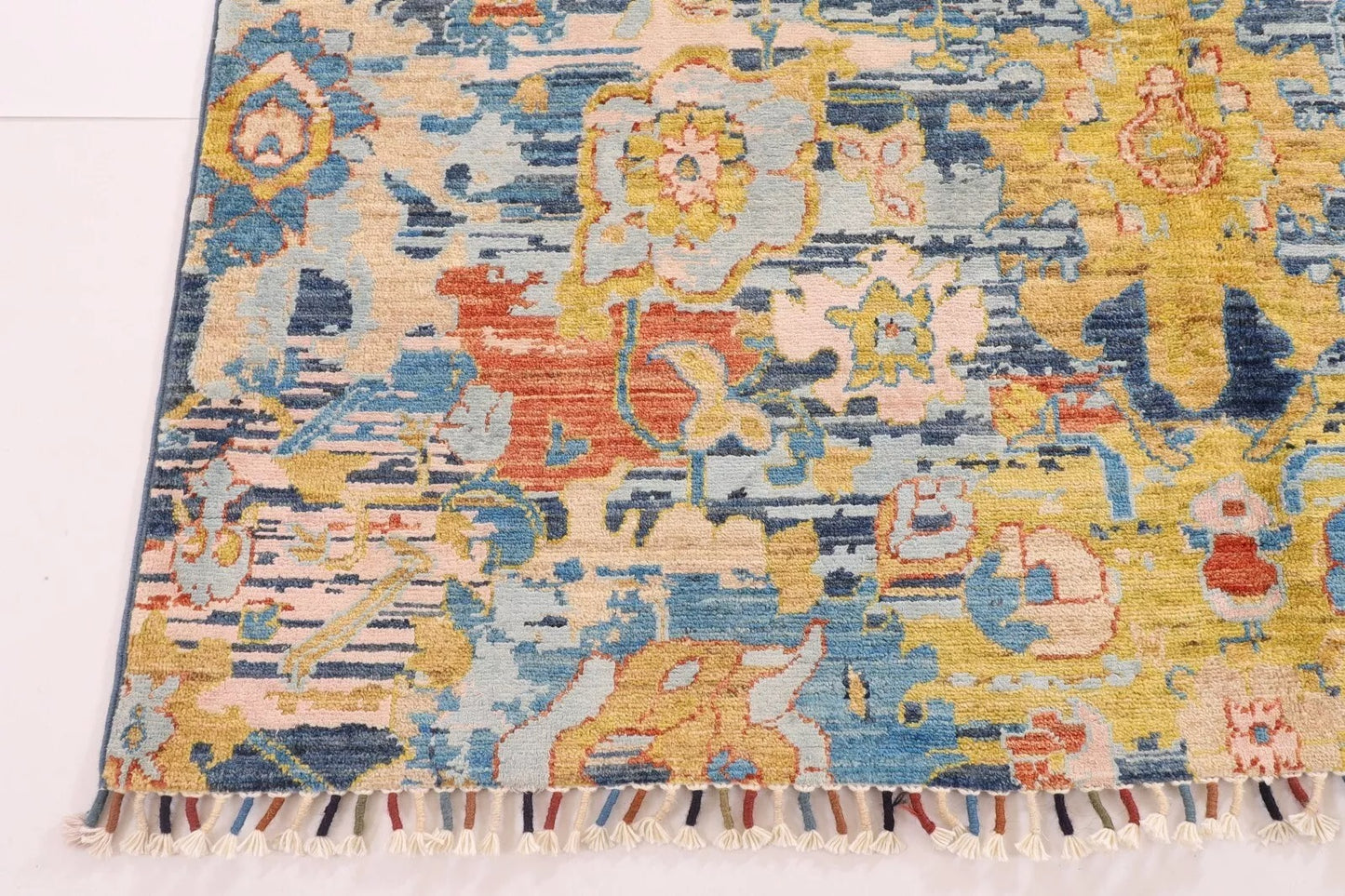 155 x 198 cm | Abstract Afghan Tribal Hand Knotted Veg Dye Wool Carpet