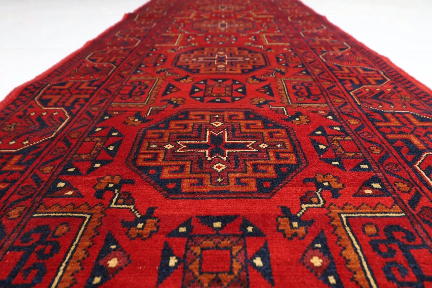 78 x 285 cm | Bokhara Afghan Tribal Hand Knotted Wool Runner