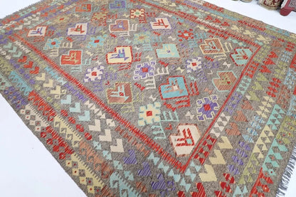 267 x 350 cm | Flat Weaved Afghan Tribal Hand Knotted Kilim