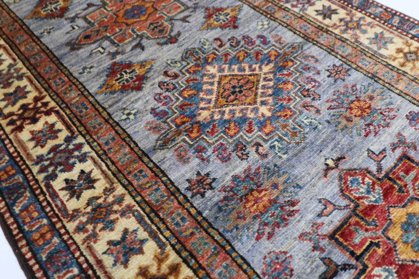 82 x 271 cm | Kazak Afghan Tribal Hand Knotted Wool Runner