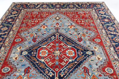 278 x 371 cm | Heriz Afghan Tribal Hand Knotted Carpet