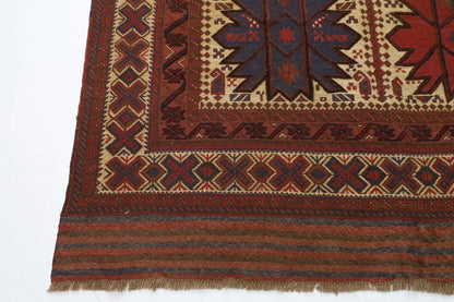 188 x 266 cm | Barjesta Flat Weaved Afghan Tribal Hand Knotted Wool Carpet kilim