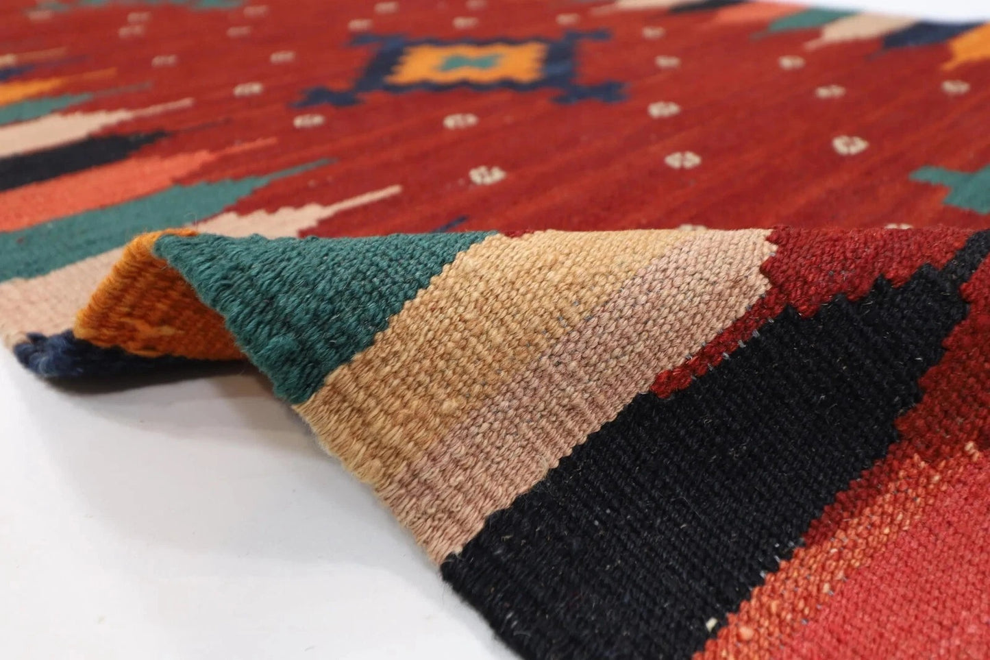 81 x 301 cm | Flat Weaved Kilim Afghan Tribal Hand Knotted Wool Runner