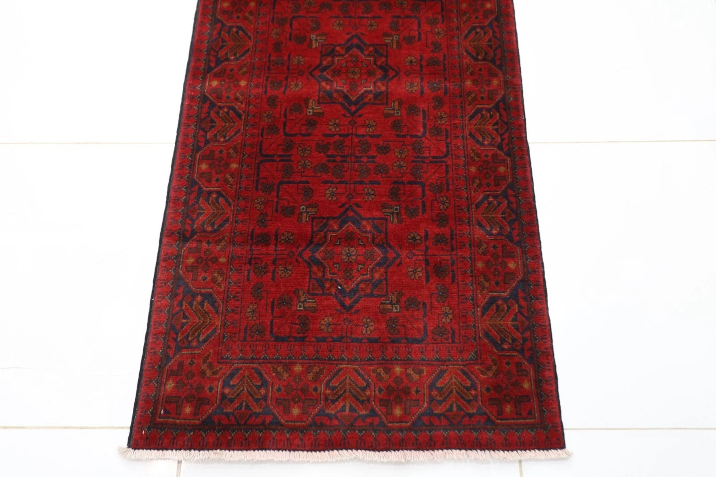 78 x 303 cm | Khal Mohammadi Afghan Tribal Hand Knotted Wool Runner