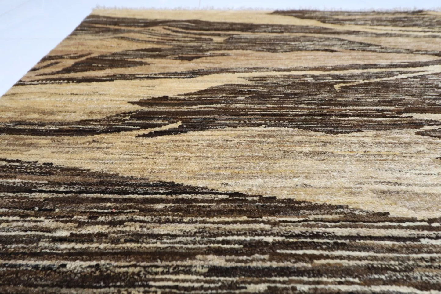 208 x 258 cm | Abstract Afghan Tribal Hand Knotted Carpet