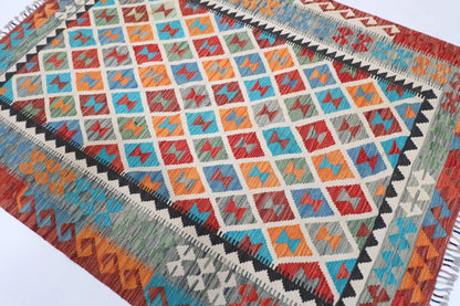 155 x 202 cm | Kilim Afghan Tribal Hand Knotted Veg Dye Wool carpet