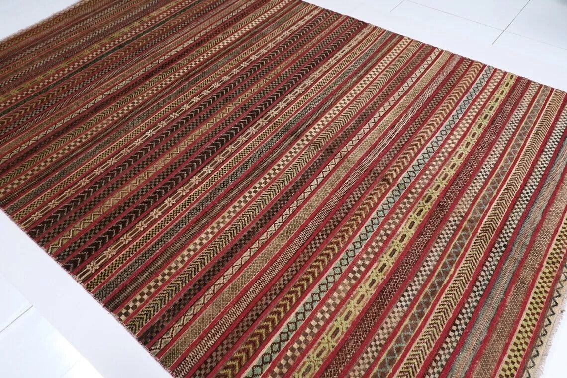 198 x 295 cm | Gabbeh Afghan Tribal Hand Knotted Carpet