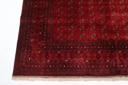 200 x 288 cm | Fine Mori Bokhara Afghan Tribal Hand Knotted Carpet
