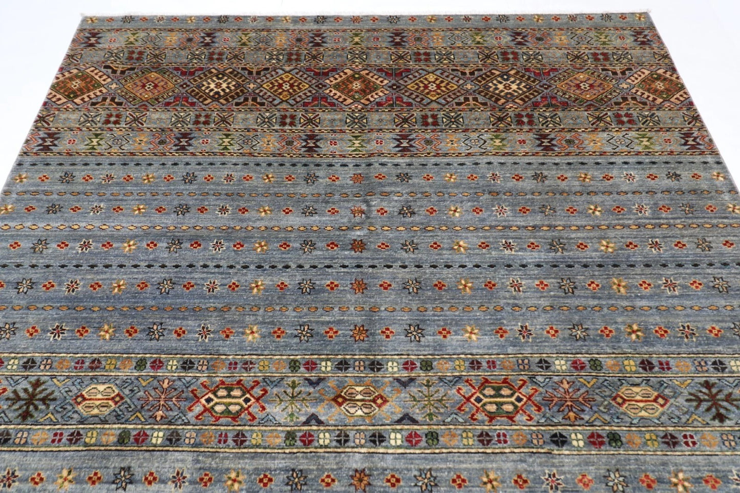 207 x 286 cm | Khorjun Afghan Tribal Hand Knotted Carpet