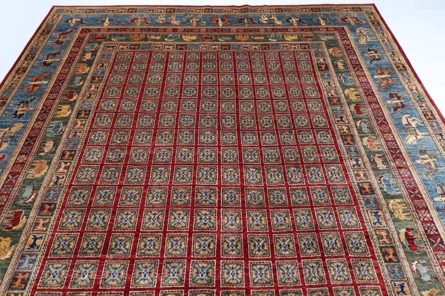 275 x 370 cm | Pazyryk Afghan Tribal Hand Knotted Carpet