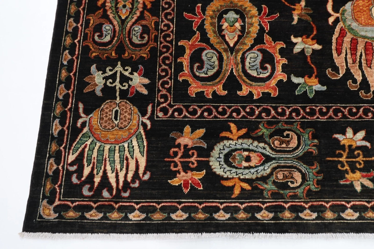 197 x 273 cm | Suzani Afghan Tribal Hand Knotted Carpet