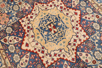 156 x 210 cm | Mamluk Afghan Tribal Hand Knotted Veg Dye Wool Carpet