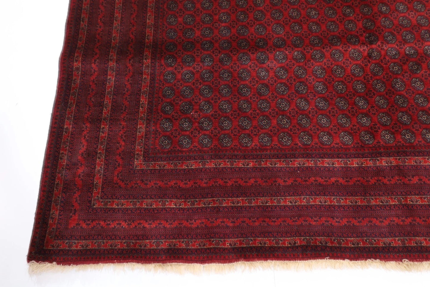 206 x 286 cm | Fine Mori Bokhara Afghan Tribal Hand Knotted Carpet