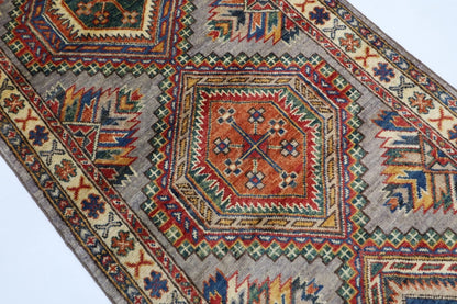 74 x 243 cm | Kazak Afghan Tribal Hand Knotted Wool Runner